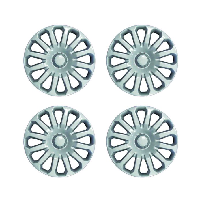 486-15.JPG Copricerchi Da 15" Pollici Compatibili Per Ford Fiesta Dal 2008 Al 2017 Articolo Non Originale E Senza Logo