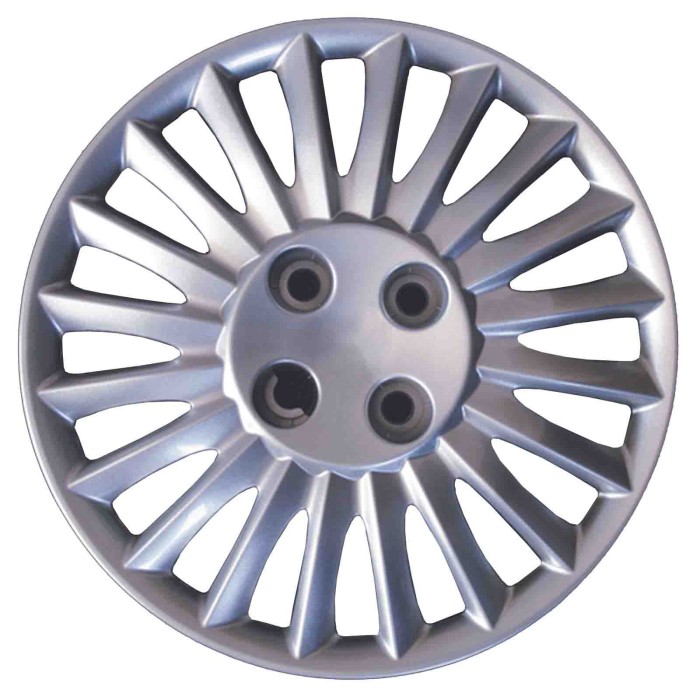 729-15_4 PEZZI.jpg Copricerchi Da 15" Pollici Compatibili Per Fiat Grande Punto Dal 2005 Al 2012 Articolo Non Originale E Senza 