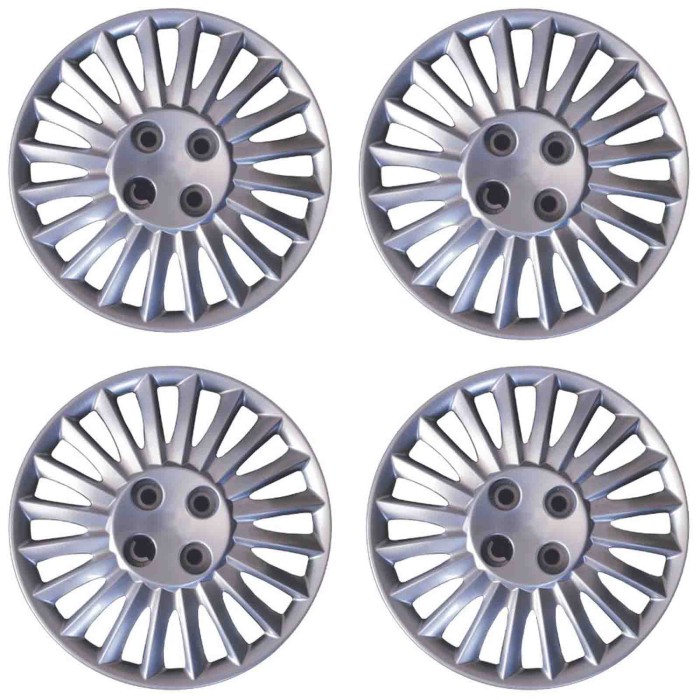 729-15.JPG Copricerchi Da 15" Pollici Compatibili Per Fiat Grande Punto Dal 2005 Al 2012 Articolo Non Originale E Senza Logo