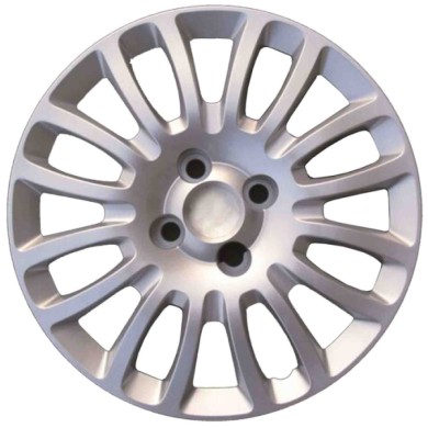 741-15_4 PEZZI.jpg Copricerchi Da 15" Pollici Compatibili Per Fiat Grande Punto Dal 2008 Al 2012 Articolo Non Originale E Senza 