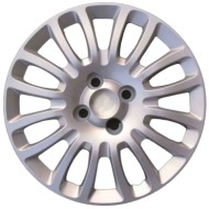 741-15_4 PEZZI.jpg Copricerchi Da 15" Pollici Compatibili Per Fiat Grande Punto Dal 2008 Al 2012 Articolo Non Originale E Senza 