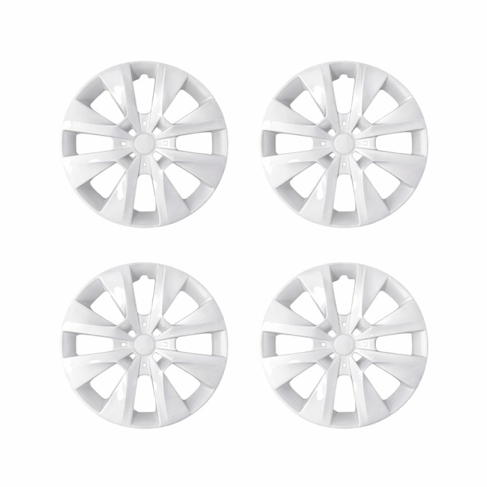 Copricerchi Da 15" Pollici Compatibili Per Peugeot 208 Dal 2012 Al 2019 Articolo Non Originale E Senza Logo