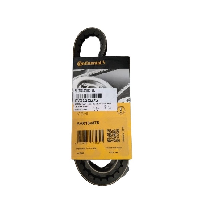 NEUTRO.jpg Cinghia trapezoidale AVX13X875 CONTINENTAL CTAM per RENAULT AUDI VW FORD TOYOTA