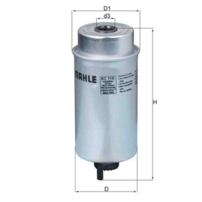 NEUTRO.jpg Filtro carburante KC 116 KNECHT per FORD LTI