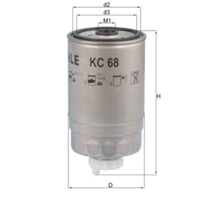 NEUTRO.jpg Filtro carburante KC 68 KNECHT per OPEL