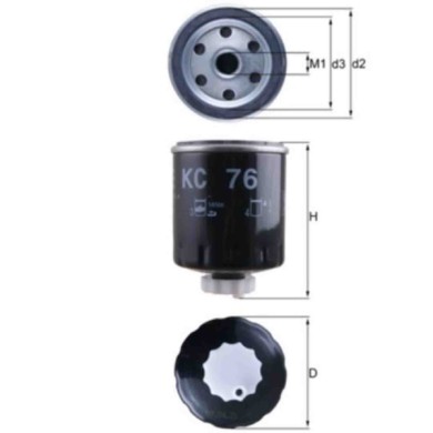NEUTRO.jpg Filtro carburante KC 76 KNECHT per RENAULT VOLVO MITSUBISHI