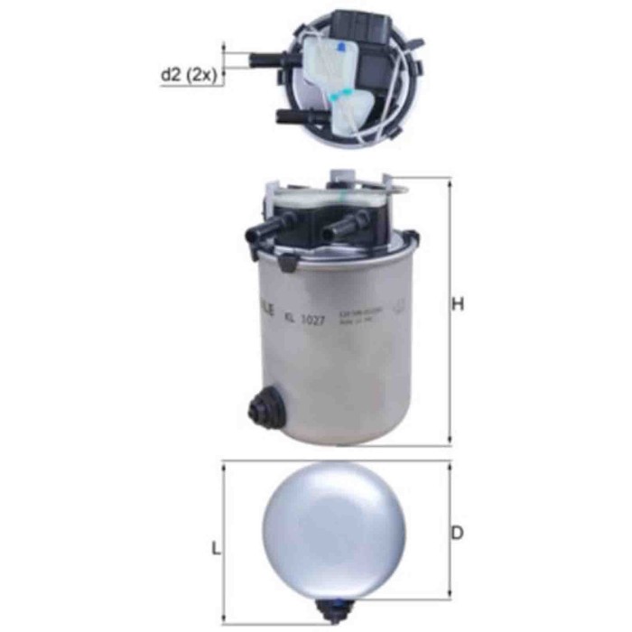 NEUTRO.jpg Filtro carburante KL 1027 KNECHT per RENAULT NISSAN