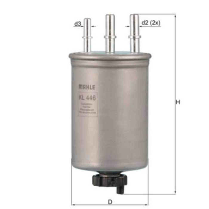 NEUTRO.jpg Filtro carburante KL 446 KNECHT per FORD HYUNDAI KIA SSANGYONG JAGUAR
