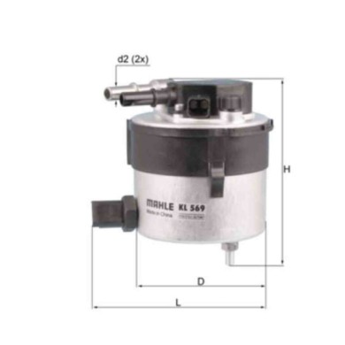 NEUTRO.jpg Filtro carburante KL 569 KNECHT per FORD VOLVO MAZDA