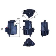 Filtro carburante KL 832D KNECHT per RENAULT