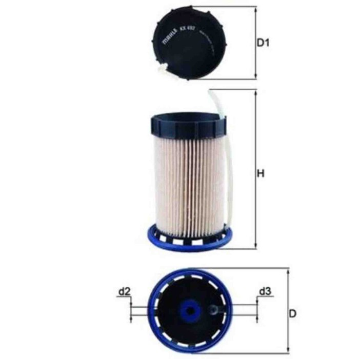 NEUTRO.jpg Filtro carburante KX 492 KNECHT per AUDI VW FORD SEAT SKODA CUPRA