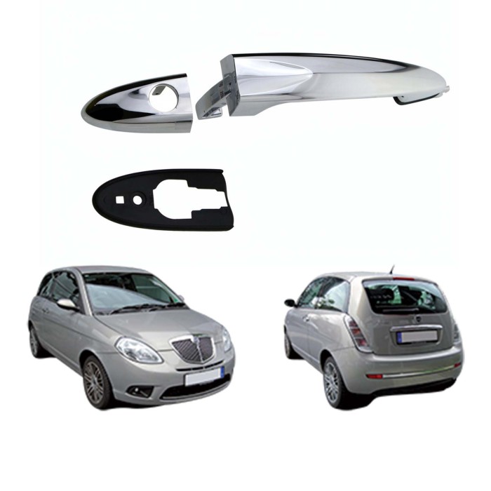 LA0028006_1.JPG Maniglia Esterna Anteriore Sinistra Cromata Per Lancia Ypsilon Dal 2003 Al 2006