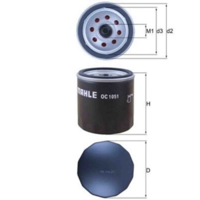 NEUTRO.jpg Filtro olio OC 1051 KNECHT per FORD HYUNDAI VOLVO MAZDA LAND ROVER MORGAN