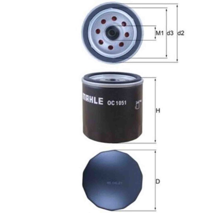 NEUTRO.jpg Filtro olio OC 1051 KNECHT per FORD HYUNDAI VOLVO MAZDA LAND ROVER MORGAN