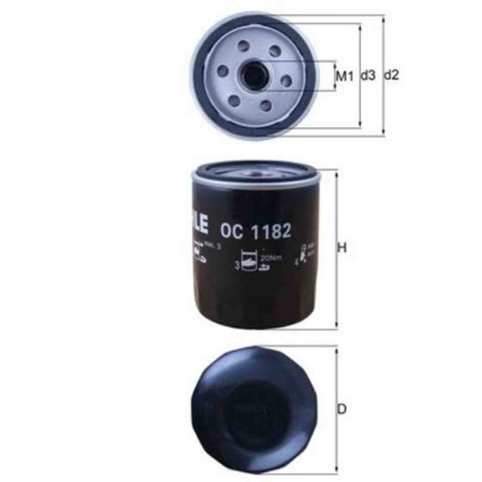 NEUTRO.jpg Filtro olio OC 1182 KNECHT per MAZDA