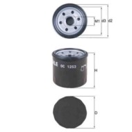Filtro olio OC 1253 KNECHT per OPEL CHEVROLET SUZUKI DAEWOO DAIHATSU PIAGGIO