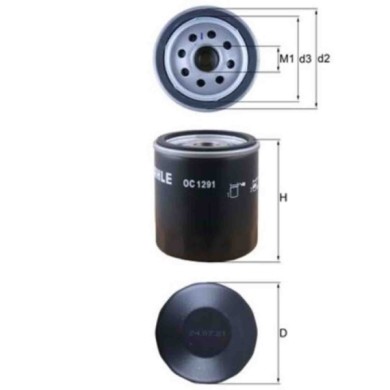 NEUTRO.jpg Filtro olio OC 1291 KNECHT per AUDI VW SEAT SKODA