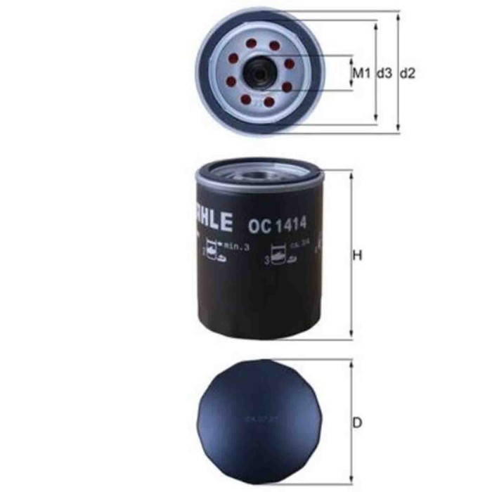 NEUTRO.jpg Filtro olio OC 1414 KNECHT per FORD