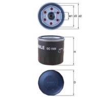 Filtro olio OC 1566 KNECHT per RENAULT NISSAN HYUNDAI DACIA KIA SUBARU INFINITI