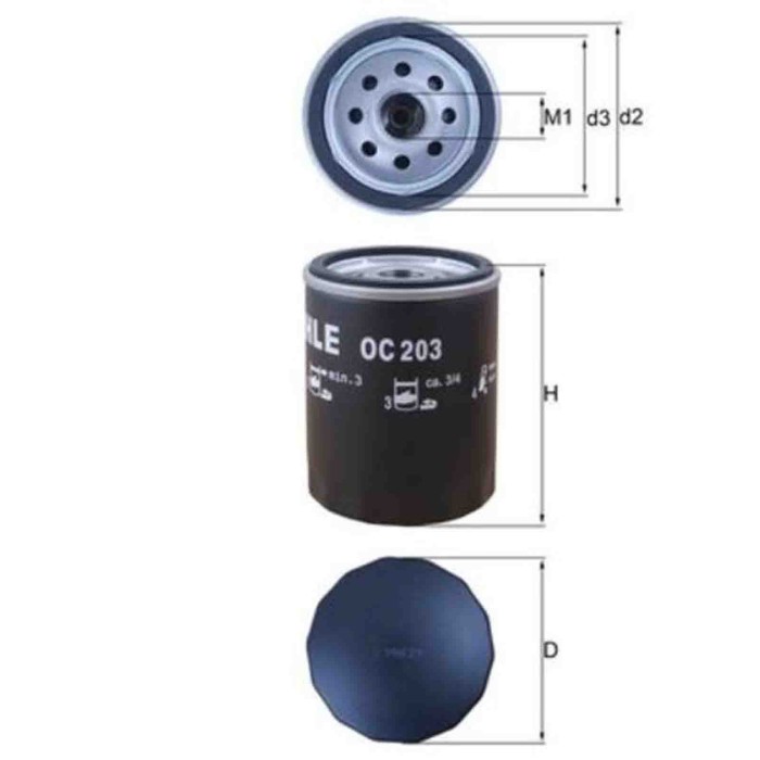 NEUTRO.jpg Filtro olio OC 203 KNECHT per FORD MAZDA