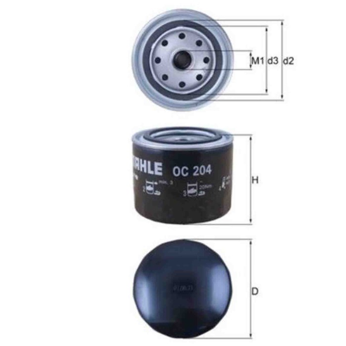 NEUTRO.jpg Filtro olio OC 204 KNECHT per OPEL VOLVO SAAB DAF