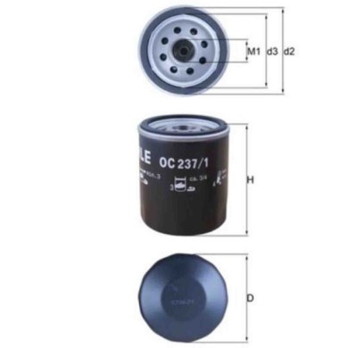 NEUTRO.jpg Filtro olio OC 237/1 KNECHT per LAND ROVER ROVER MG LOTUS MORGAN CATERHAM MORRIS