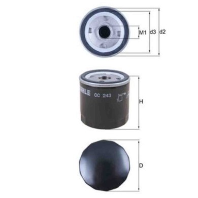 NEUTRO.jpg Filtro olio OC 243 KNECHT per PEUGEOT CITROEN FIAT ALFA ROMEO LANCIA
