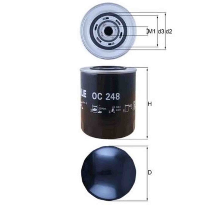 NEUTRO.jpg Filtro olio OC 248 KNECHT per RENAULT PEUGEOT CITROEN OPEL FIAT ALFA ROMEO IVECO