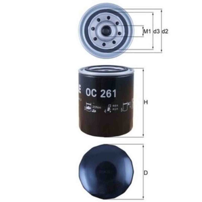 NEUTRO.jpg Filtro olio OC 261 KNECHT per MERCEDES-BENZ LAND ROVER ROVER MORGAN CARBODIES