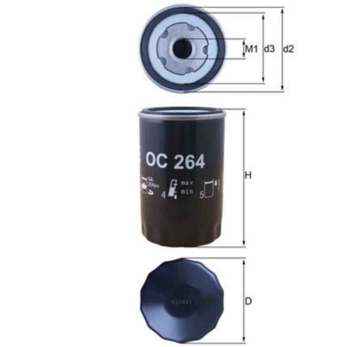 NEUTRO.jpg Filtro olio OC 264 KNECHT per AUDI VW SEAT SKODA