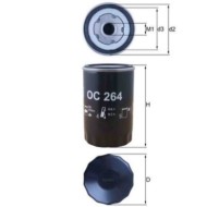 Filtro olio OC 264 KNECHT per AUDI VW SEAT SKODA