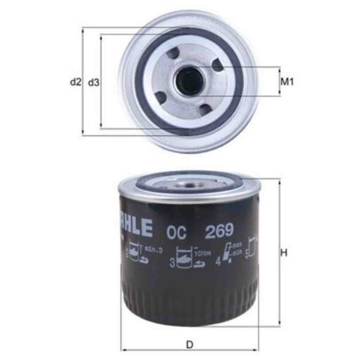 NEUTRO.jpg Filtro olio OC 269 KNECHT per HONDA ROVER