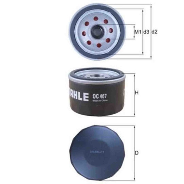 NEUTRO.jpg Filtro olio OC 467 KNECHT per RENAULT OPEL NISSAN JEEP SUZUKI DACIA MITSUBISHI