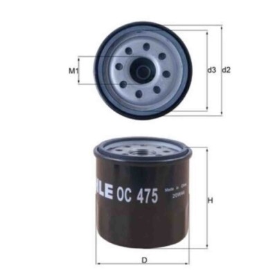 NEUTRO.jpg Filtro olio OC 475 KNECHT per RENAULT NISSAN DACIA KIA MAZDA SUBARU AIXAM