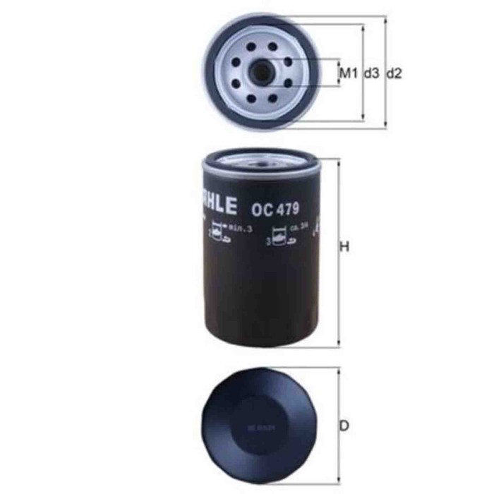 NEUTRO.jpg Filtro olio OC 479 KNECHT per FORD OPEL FIAT JEEP ALFA ROMEO MAZDA CHRYSLER LDV