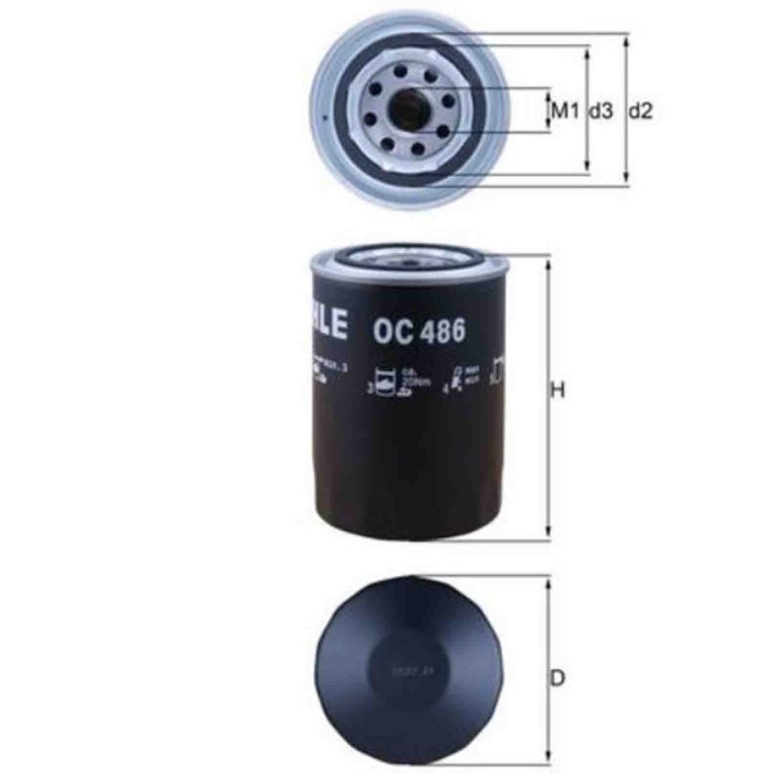 NEUTRO.jpg Filtro olio OC 486 KNECHT per PEUGEOT CITROEN FIAT IVECO SANTANA MASERATI