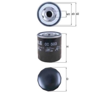 NEUTRO.jpg Filtro olio OC 503 KNECHT per PEUGEOT CITROEN FORD TALBOT DAF LDV