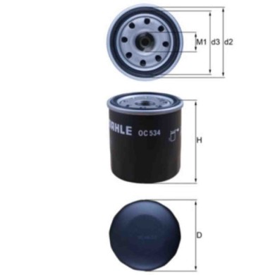 NEUTRO.jpg Filtro olio OC 534 KNECHT per PEUGEOT CITROEN TOYOTA SUZUKI MAZDA DAEWOO LEXUS