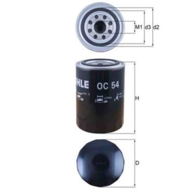 NEUTRO.jpg Filtro olio OC 54 KNECHT per BMW PORSCHE LAMBORGHINI