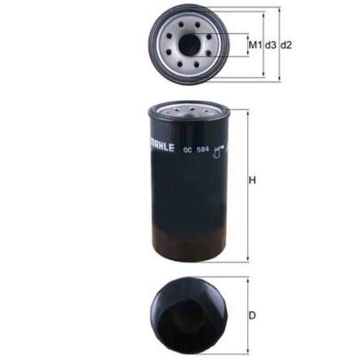 NEUTRO.jpg Filtro olio OC 584 KNECHT per OPEL ISUZU