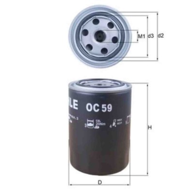 NEUTRO.jpg Filtro olio OC 59 KNECHT per FORD TOYOTA OPEL FIAT NISSAN PORSCHE ALFA ROMEO TVR