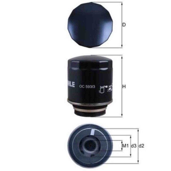 NEUTRO.jpg Filtro olio OC 593/3 KNECHT per AUDI VW SEAT SKODA