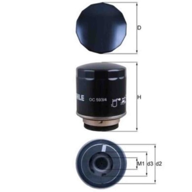 NEUTRO.jpg Filtro olio OC 593/4 KNECHT per AUDI VW SEAT SKODA
