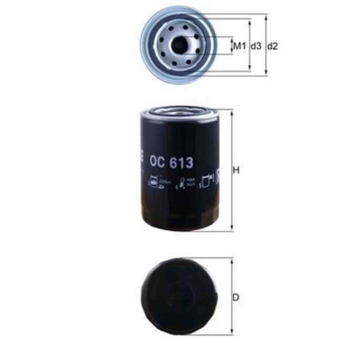 NEUTRO.jpg Filtro olio OC 613 KNECHT per PEUGEOT CITROEN FIAT IVECO