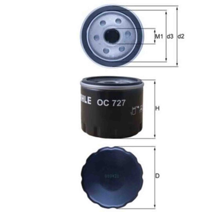 NEUTRO.jpg Filtro olio OC 727 KNECHT per RENAULT OPEL FIAT NISSAN JEEP SUZUKI DACIA SMART