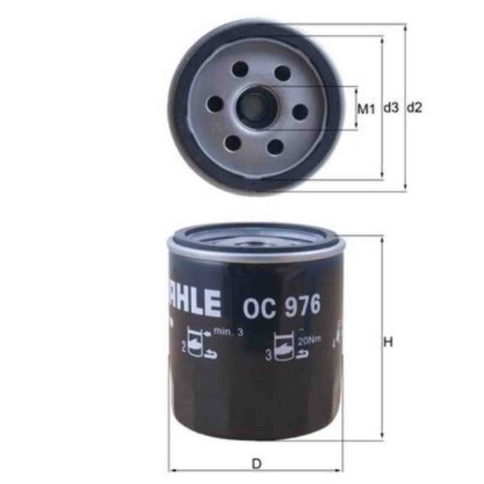 NEUTRO.jpg Filtro olio OC 976 KNECHT per RENAULT PEUGEOT CITROEN TOYOTA FIAT SUZUKI DS MEGA