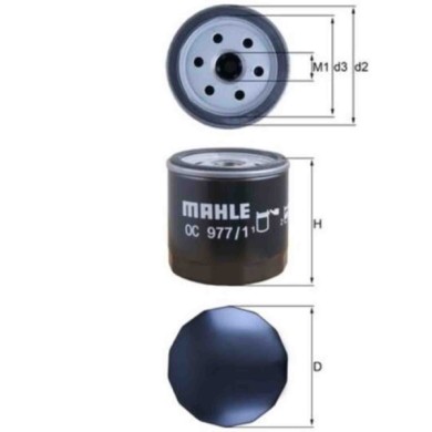 NEUTRO.jpg Filtro olio OC 977/1 KNECHT per AUDI VW FORD SEAT SKODA CUPRA