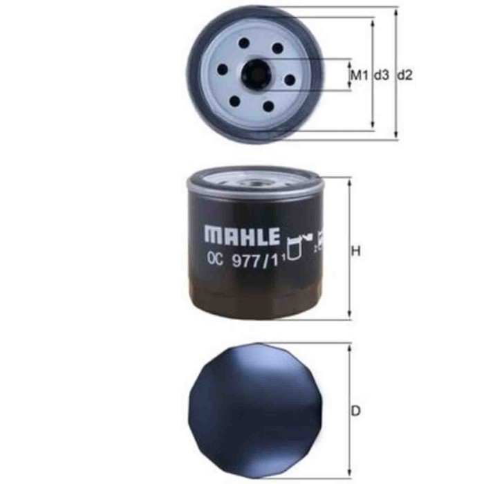 NEUTRO.jpg Filtro olio OC 977/1 KNECHT per AUDI VW FORD SEAT SKODA CUPRA