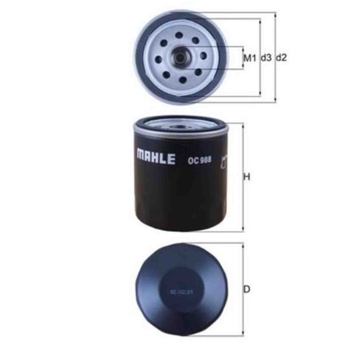 NEUTRO.jpg Filtro olio OC 988 KNECHT per VW TOYOTA MINI SKODA MAZDA ROVER LEXUS MORGAN