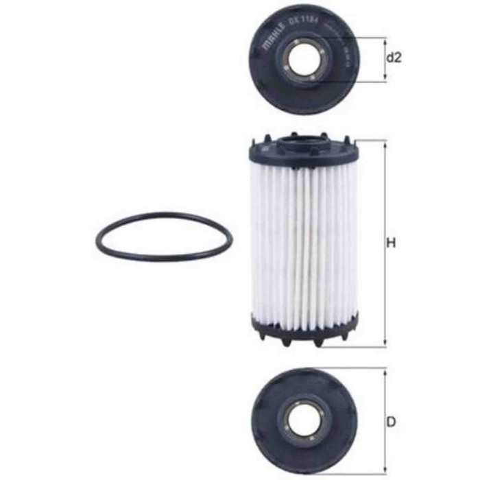 OX1184D_2.JPG Filtro olio OX 1184D KNECHT per AUDI VW PORSCHE BENTLEY